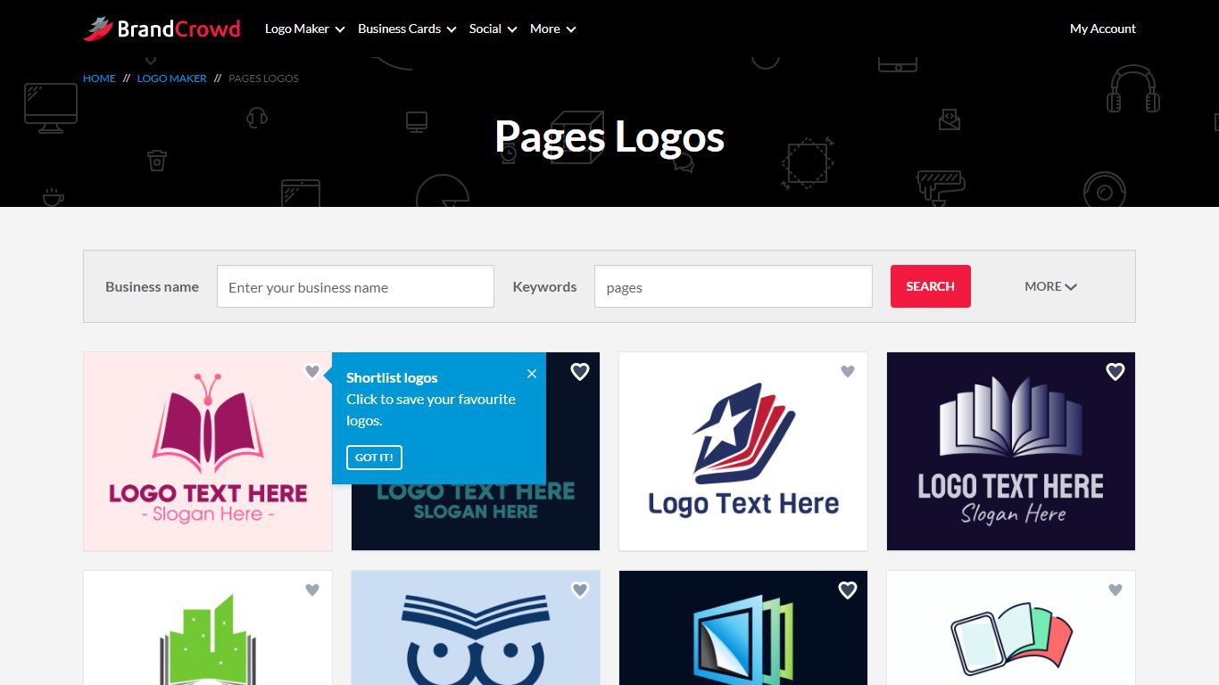 Pages Logos | Pages Logo Maker | BrandCrowd